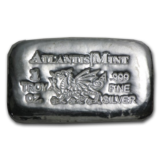 1 oz Hand Poured Silver Bar - Dragon 1 oz Hand Poured Silver Bar - Dragon